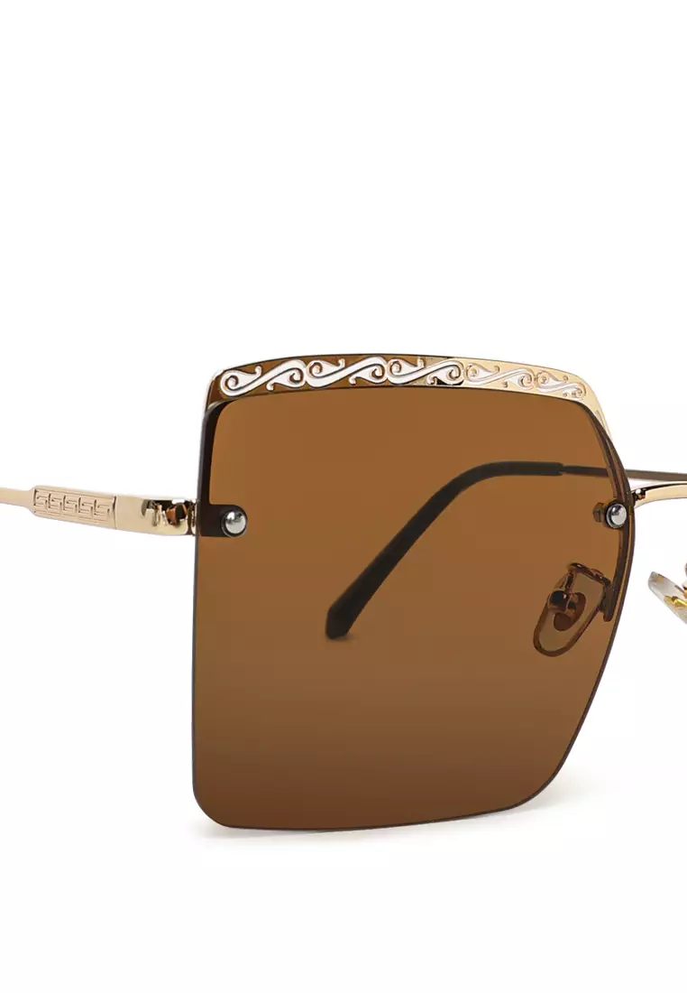 Kacamata Hitam Funky Berwarna Ombre Berwarna Coklat