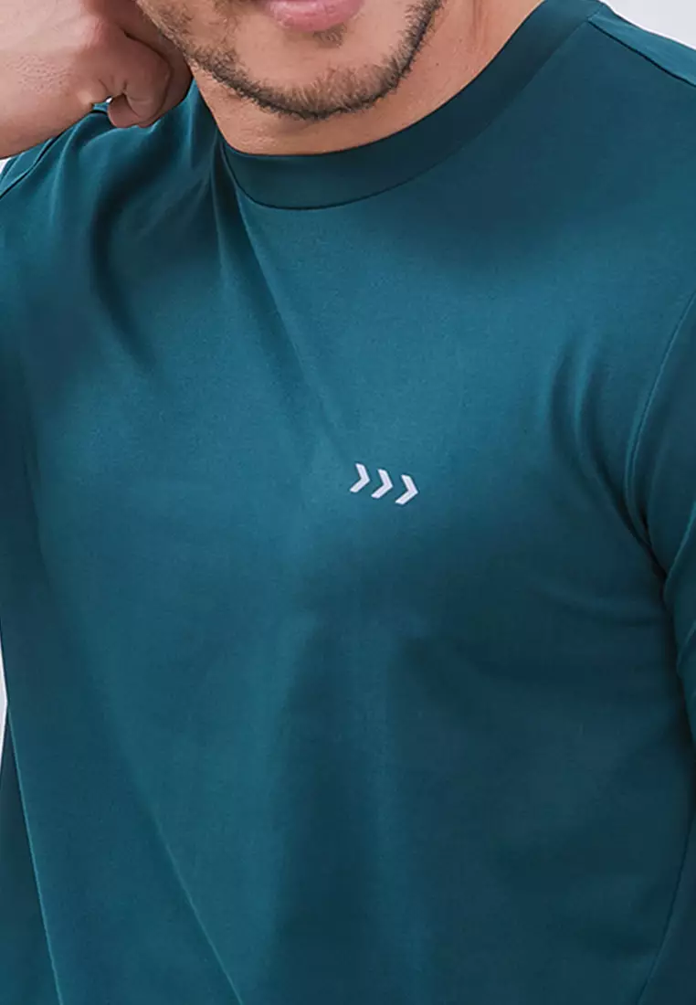 MANZONE - Kaos Jersey Lengan Pendek Pria Bolt 04 Slim Fit - Dark Green Colour Green_Dark