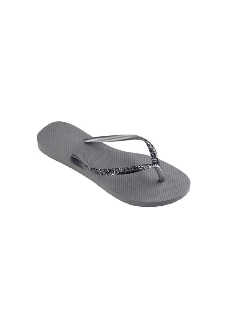 Women Slim Glitter II Flip Flops - Steel Gray