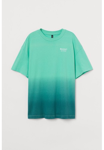 Jual H&M Oversized printed T-shirt Original | ZALORA Indonesia