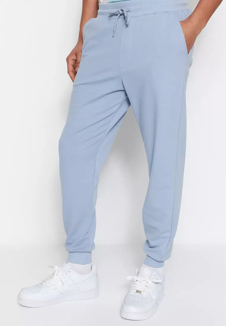 Buy Trendyol Blue Men's Basic Regular/Normal Cut Jogger Pants With