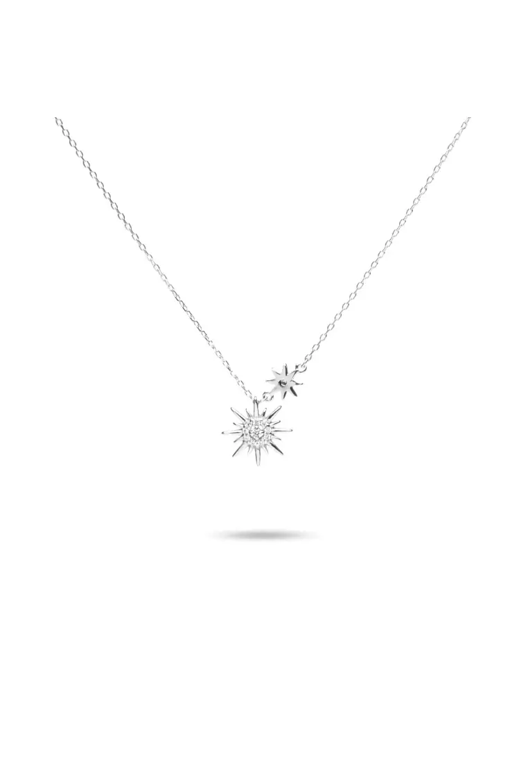 White gold sale star pendant necklace