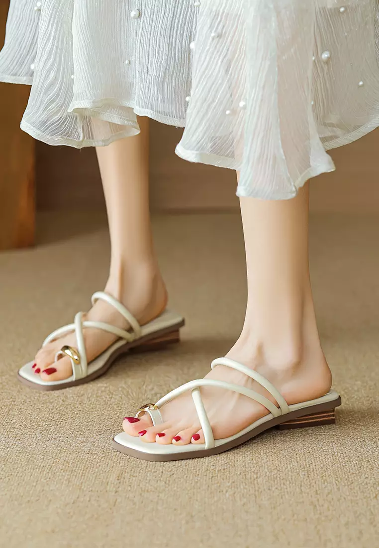 2CM Cross Strap Clip Toe Sandals WW288-2