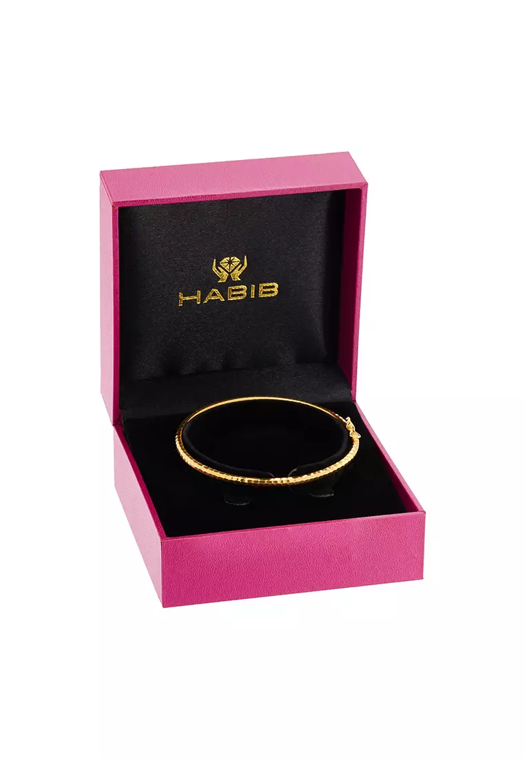 HABIB 925  Silver Bangle 203 S-TO3 DC YS