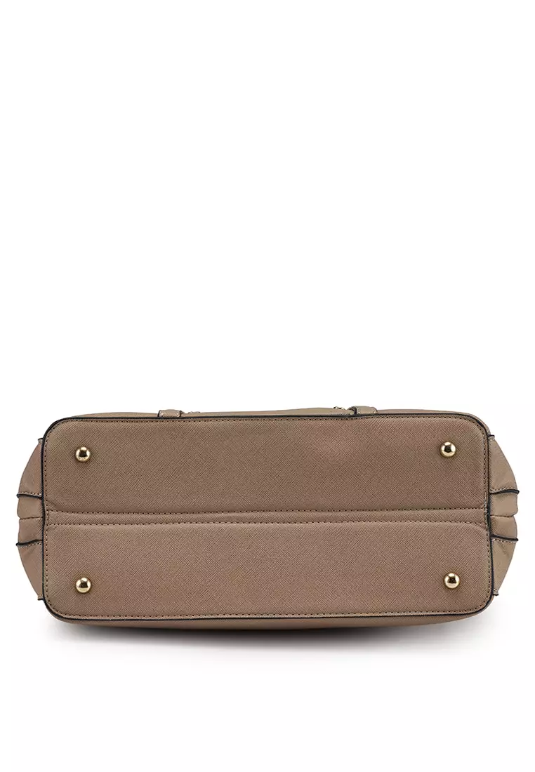 Saffiano Convertible Top Handle Bag