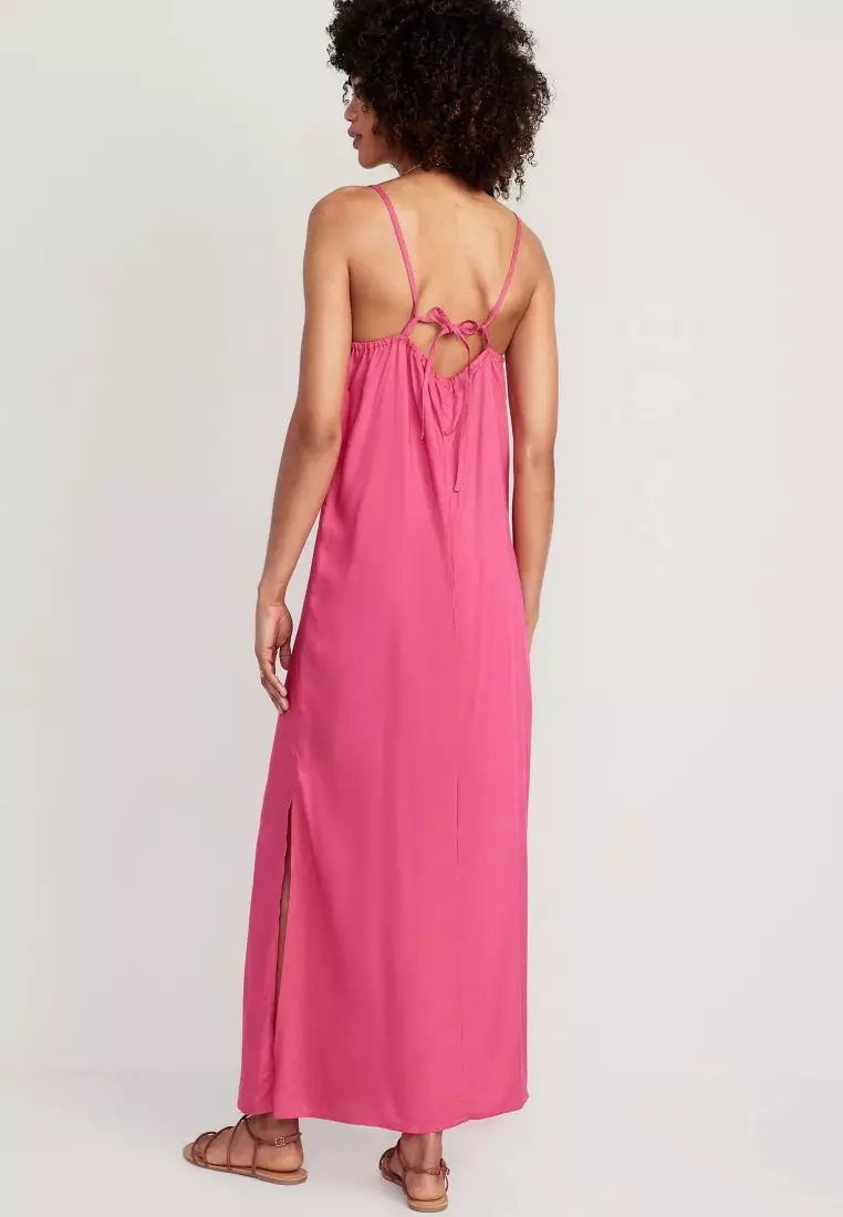 Tie-Back Maxi Slip Dress For Women