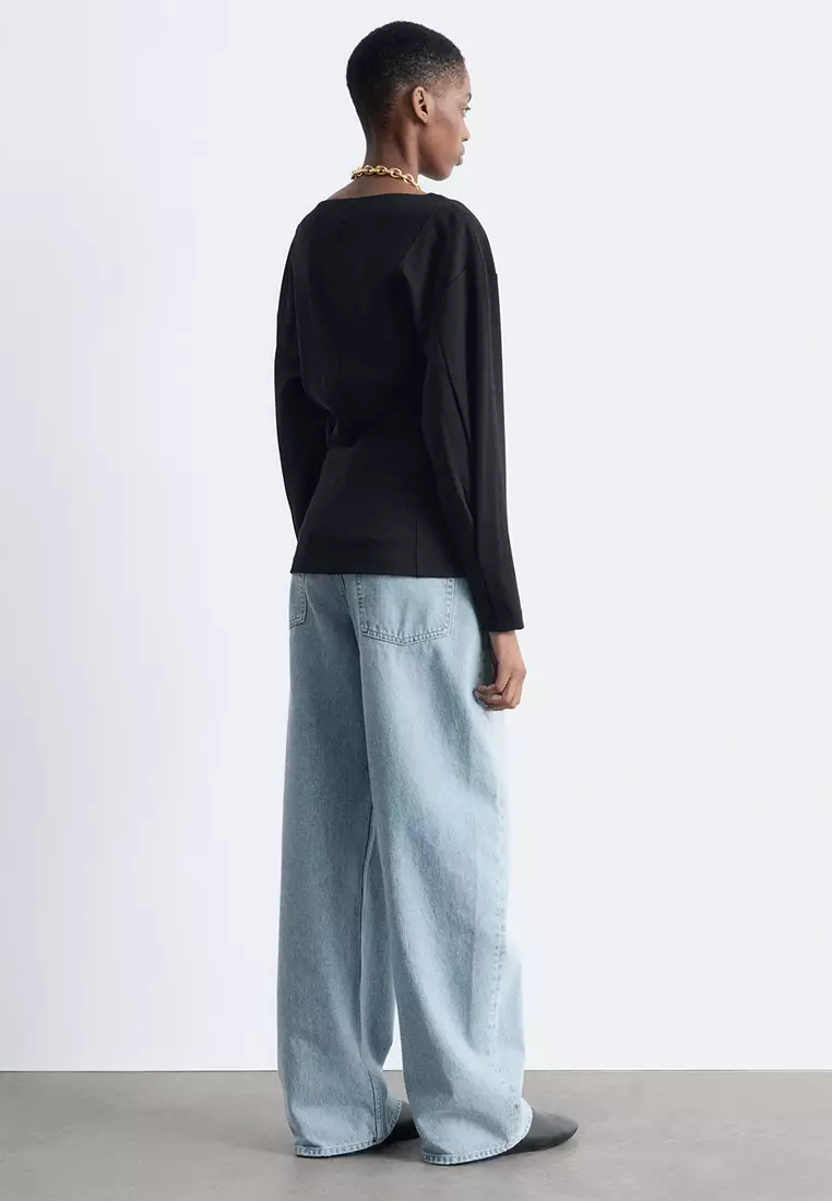 Sculpted Boatneck Top