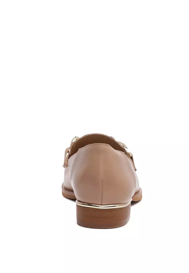 Nude Leather Slip-on