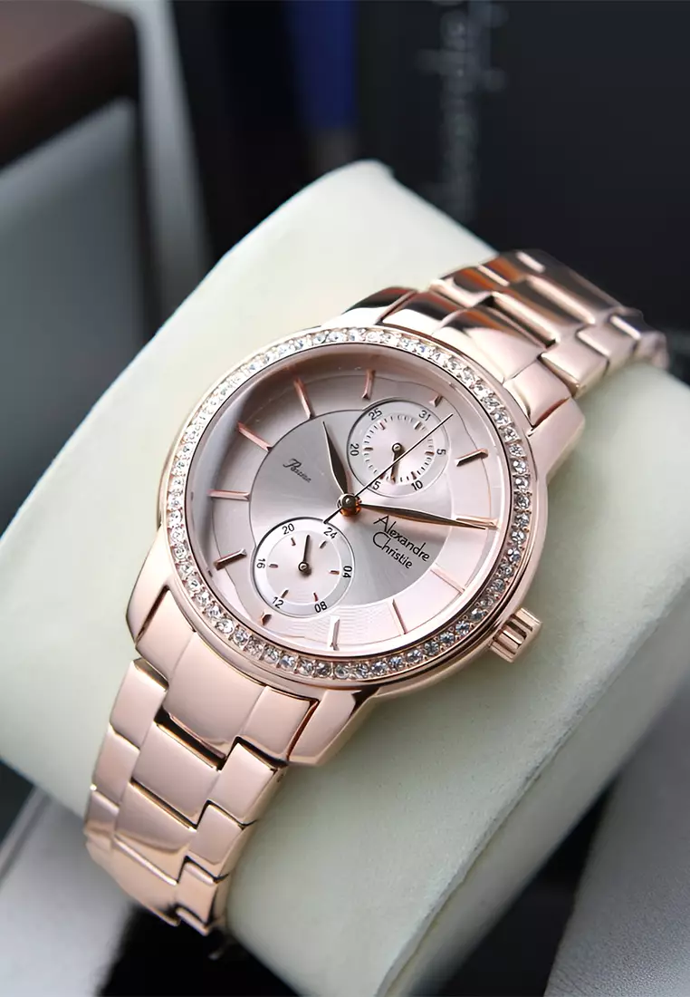 Jam Tangan Wanita Alexandre Christie AC 2A87 BFBRGRG Rose Gold - Stainless Steel
