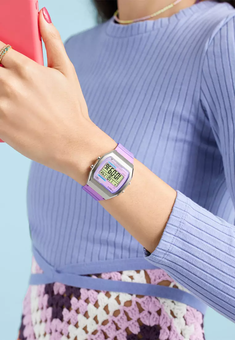 Timex Timex 80 Purple Resin Digital Digital Unisex Watch TW2V74600