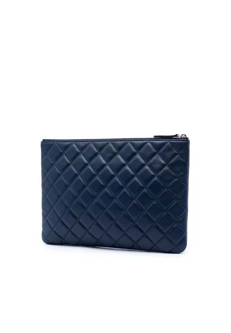 Pre-Loved Chanel Medium Quilted Lambskin O Case Clutch