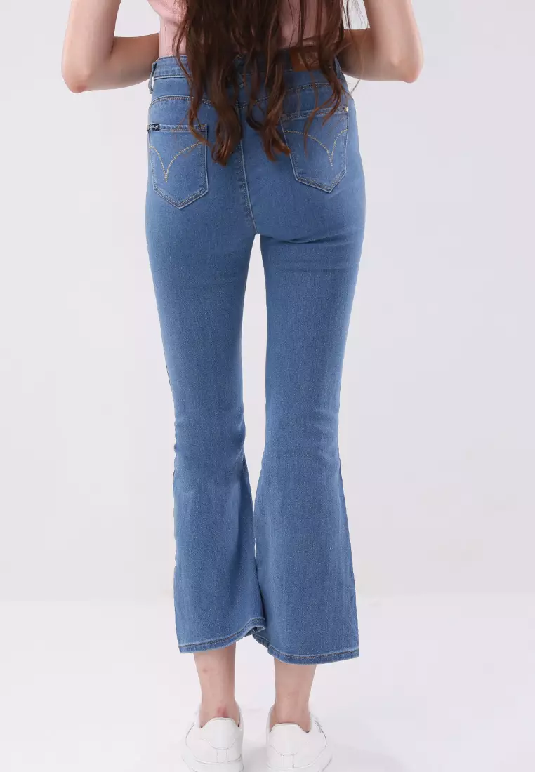 Denim Long Pants Flare Ladies