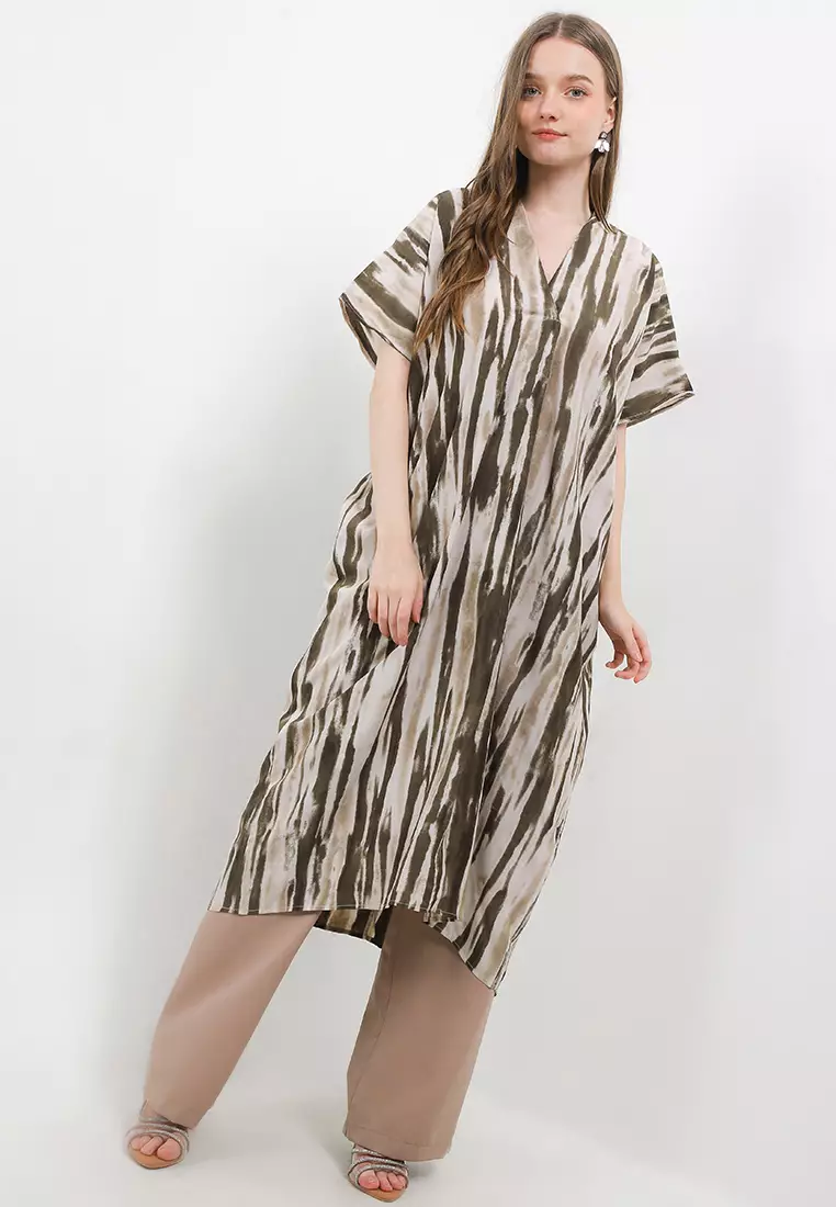 V Neck Printed Tunic