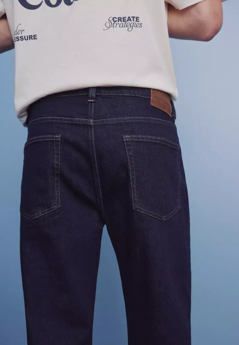 Straight-Leg Jeans with a Faded Wash