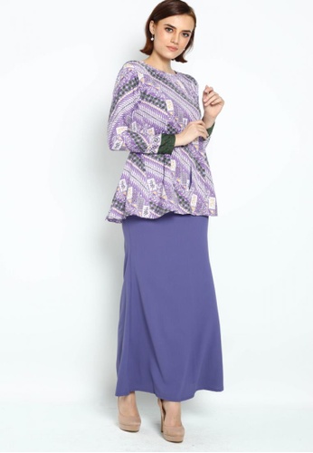 Owl By Nora Danish - Shania Batik By Owloveraya Kebaya Modern from OWLBYND in Purple