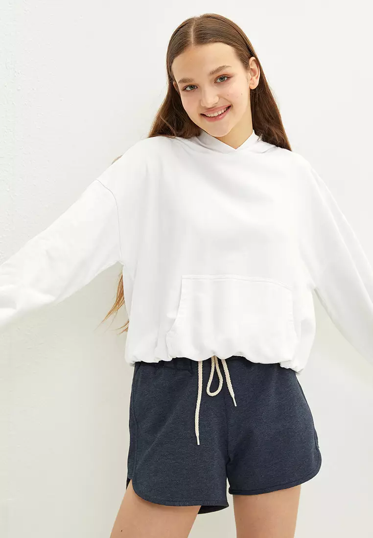 Women's bermuda shorts with elastic waist outlet