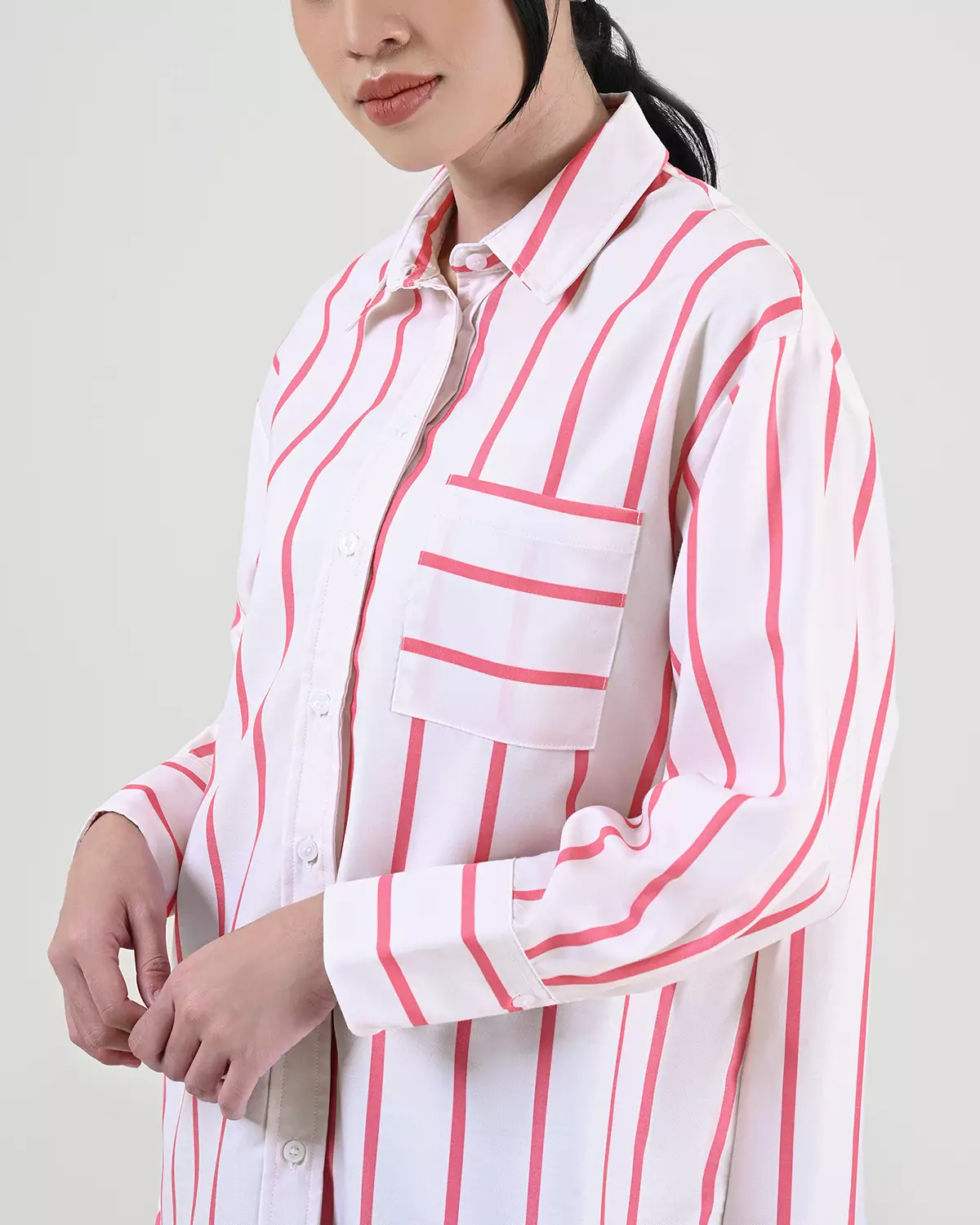 Geulis.id PIPER SHIRT - Stripesfuchsia