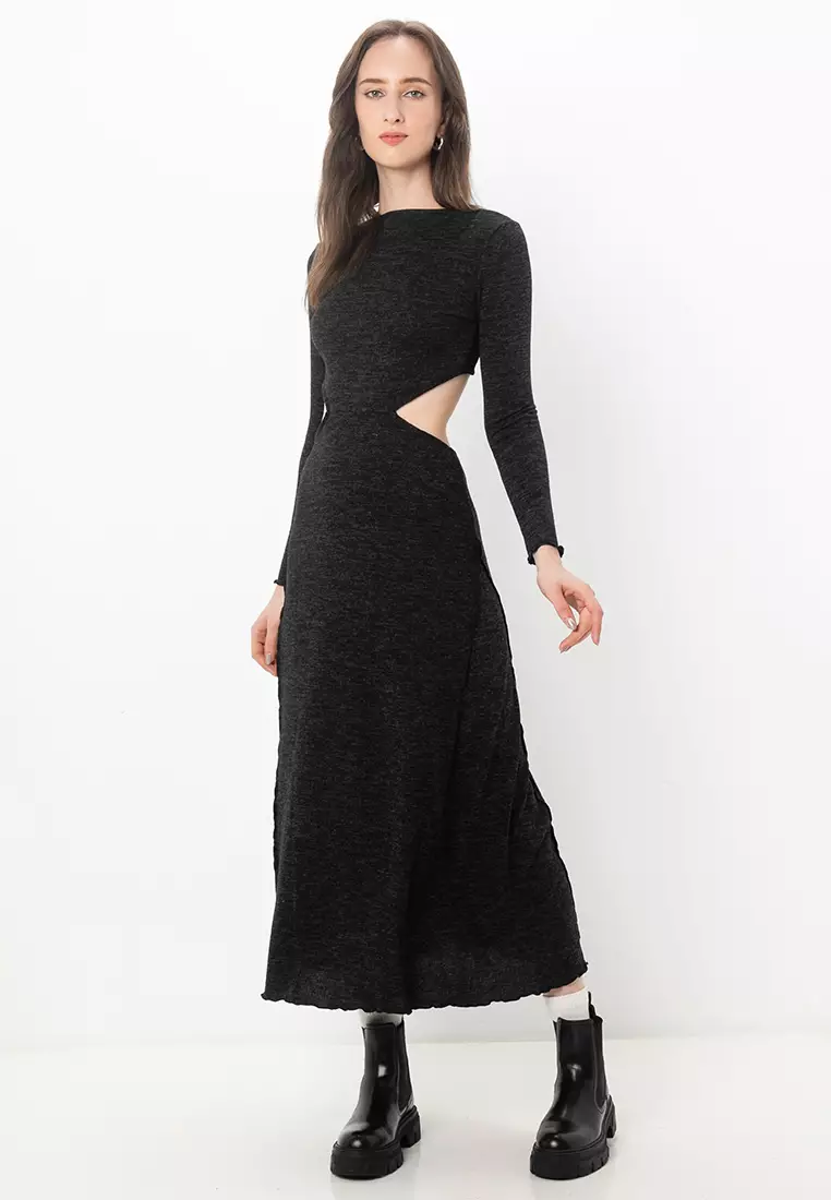 Buy ASOS Design Petite Super Soft Long Sleeves Wrap Maxi Dress - Main Image