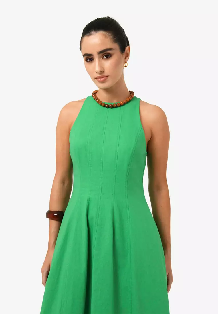 Tory Linen Blend Panel Dress
