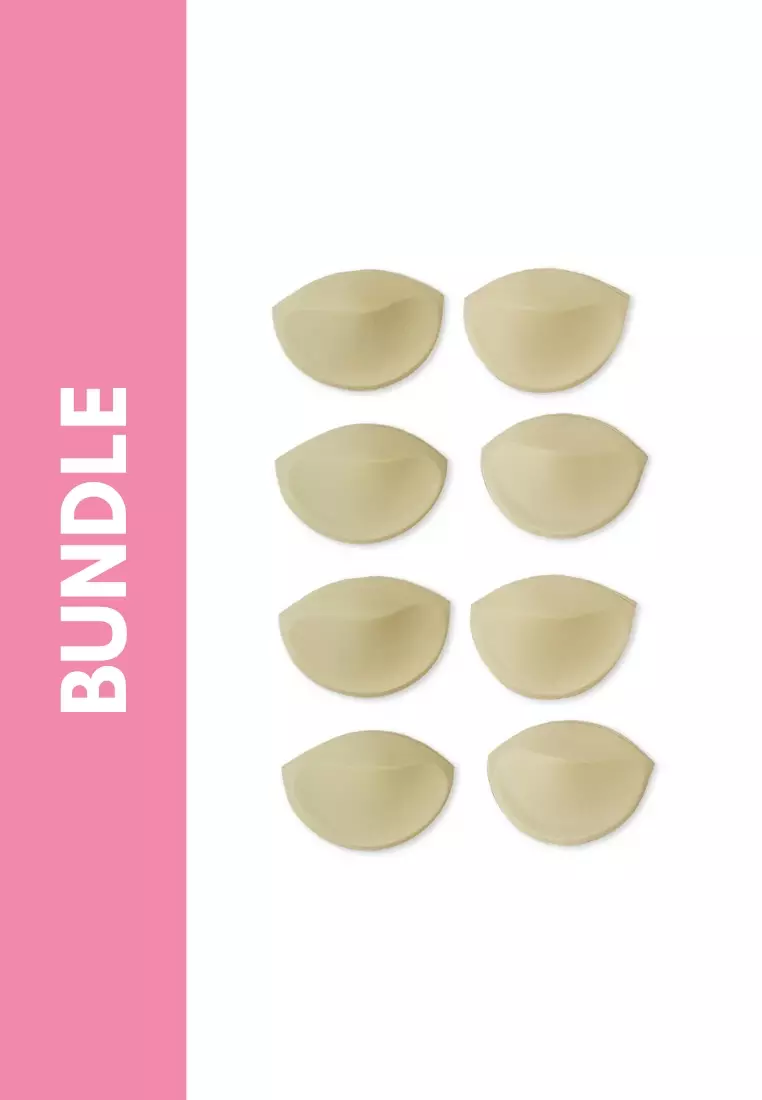 2 Pairs Bra Pads Adhesive Push Up Bra Inserts Pads Breast Enhancer For  Bikini Sports