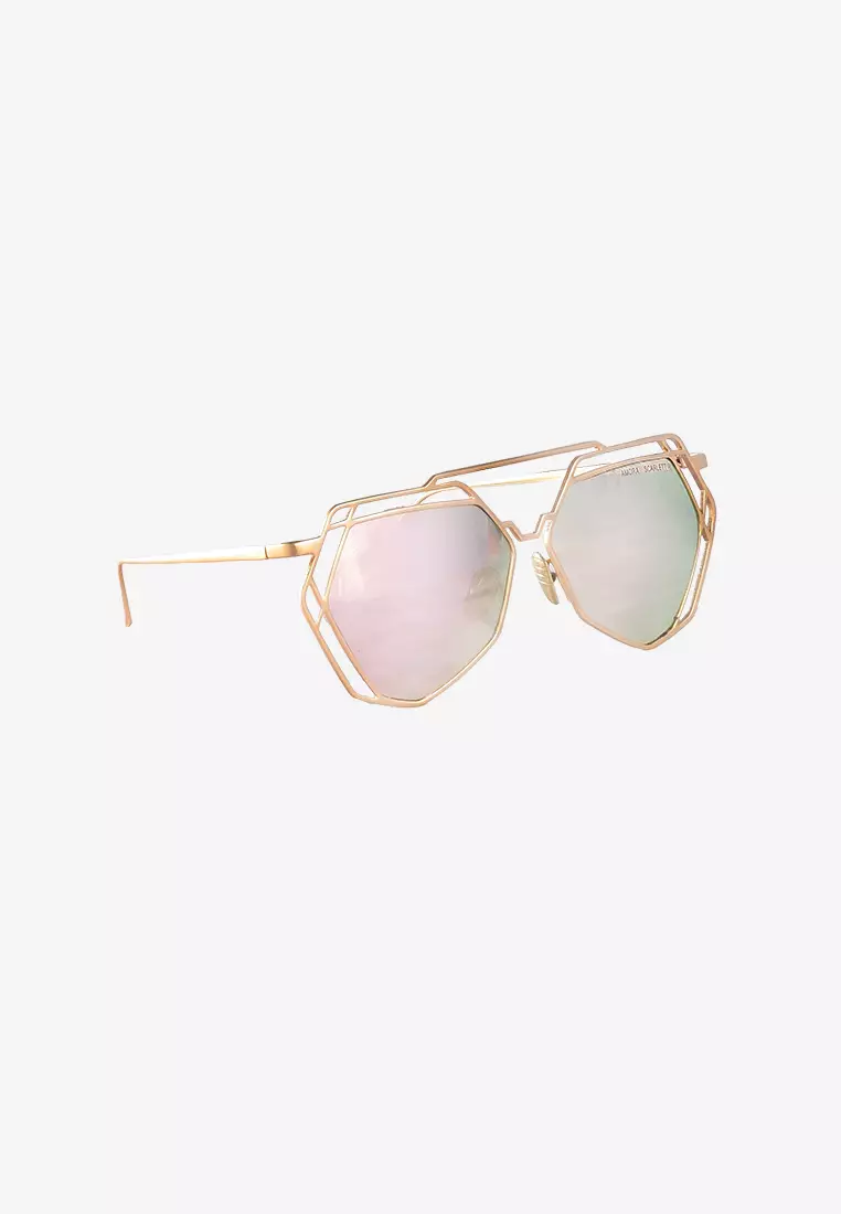 Rose gold reflective sunglasses top