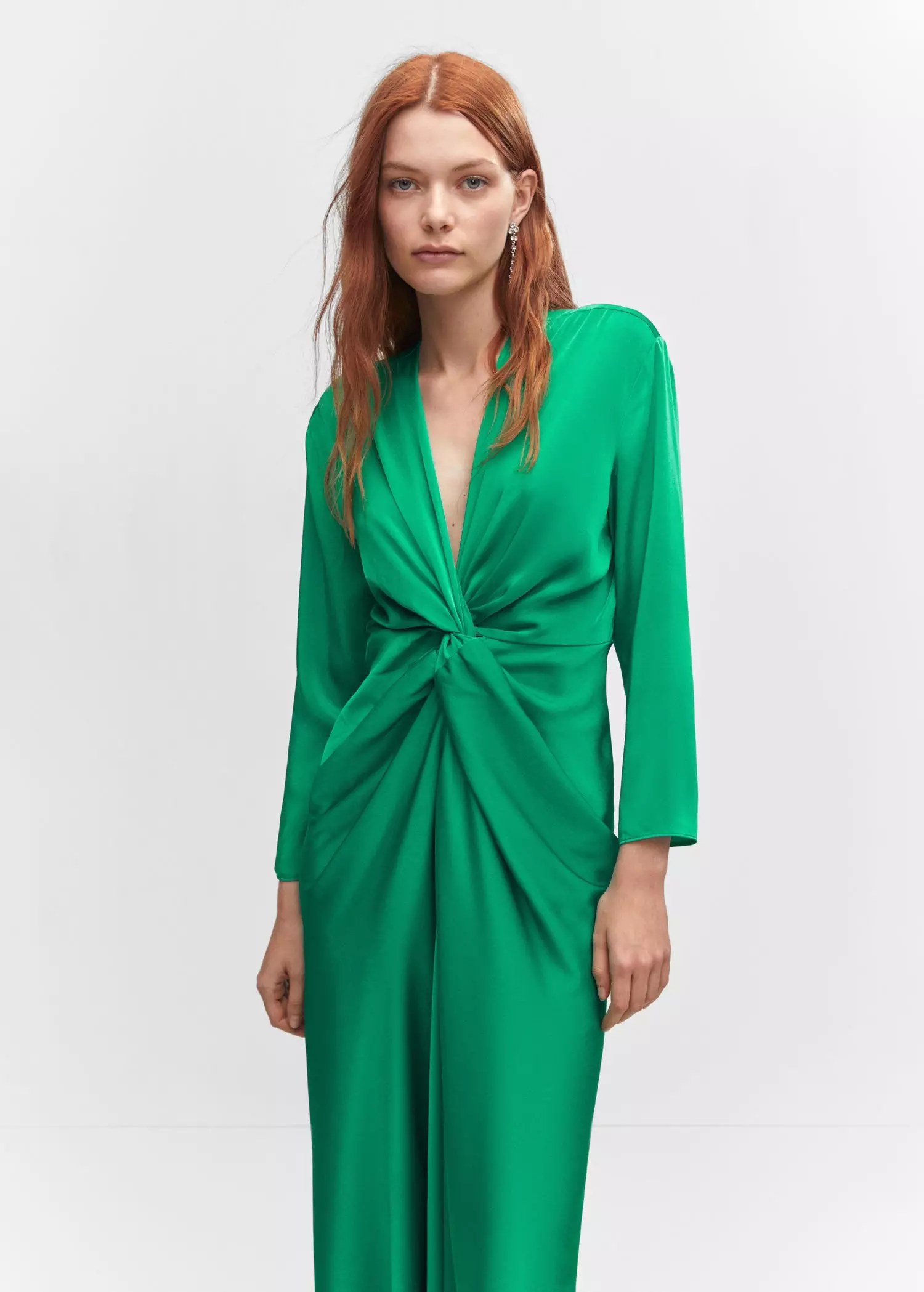 Buy Mango Satin Dress With Knot 2024 Online | ZALORA Philippines