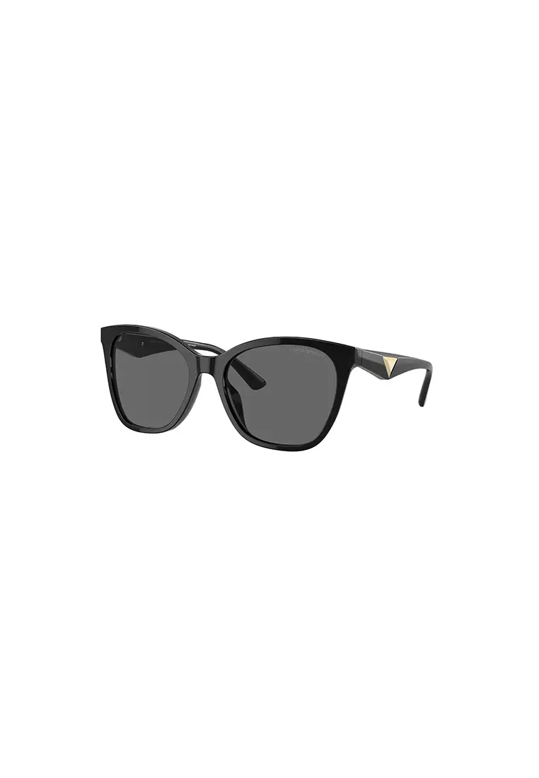 Women's Irregular Frame Black Acetate Sunglasses - EA4221F