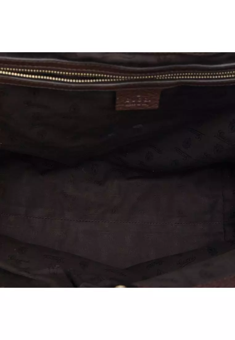 Pre-Loved Gucci Large Gg Canvas Gg Charm Tote