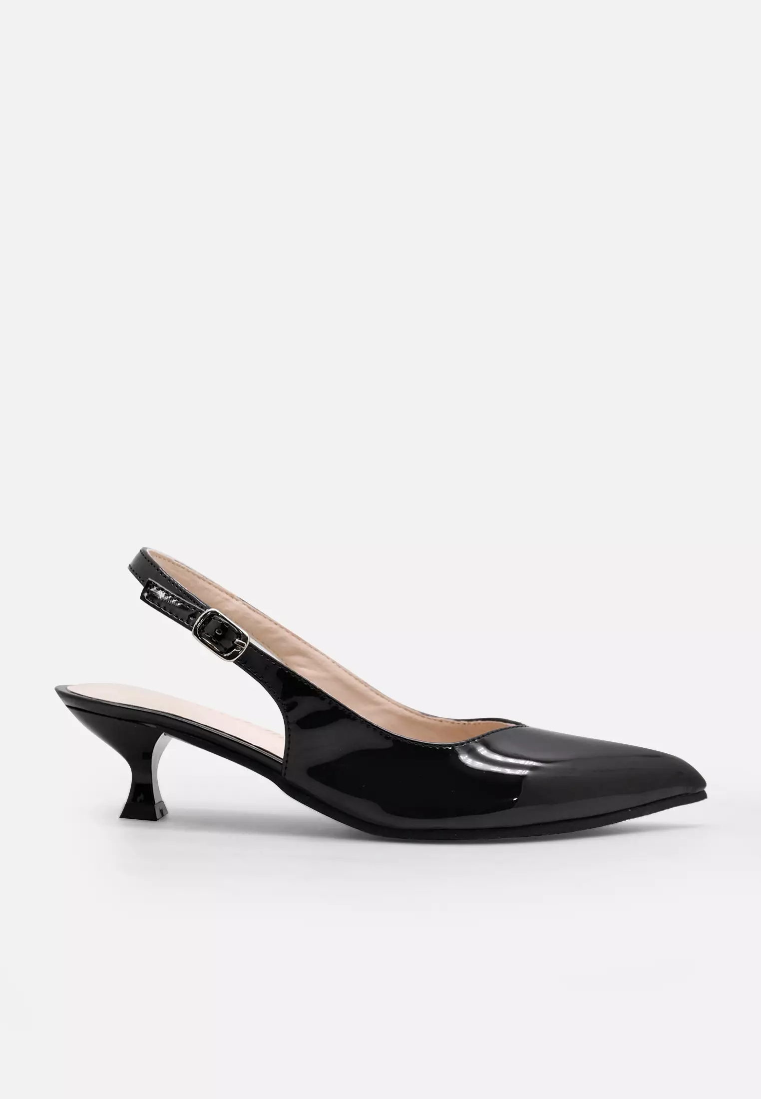 Vanya Pointed Toe Slingback Kitten Heels Wanita