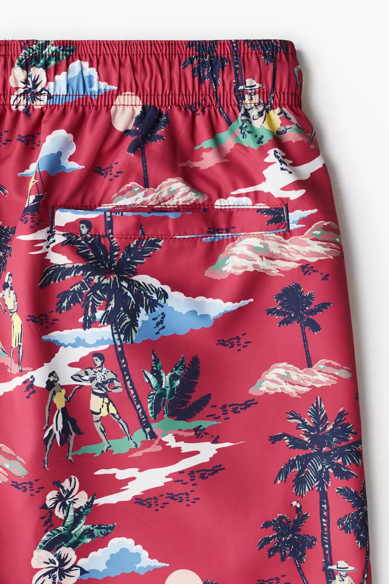 Patterned swim shorts