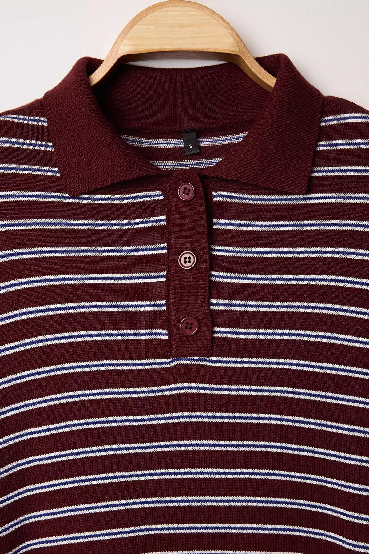 Wardrobe Essentials Plum Premium Yarn/Special Yarn Wide Pattern Striped Knitwear Sweater Twoaw26Kz19