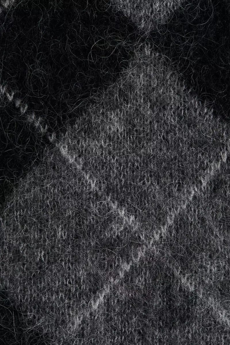 Mohair-blend scarf-collar top
