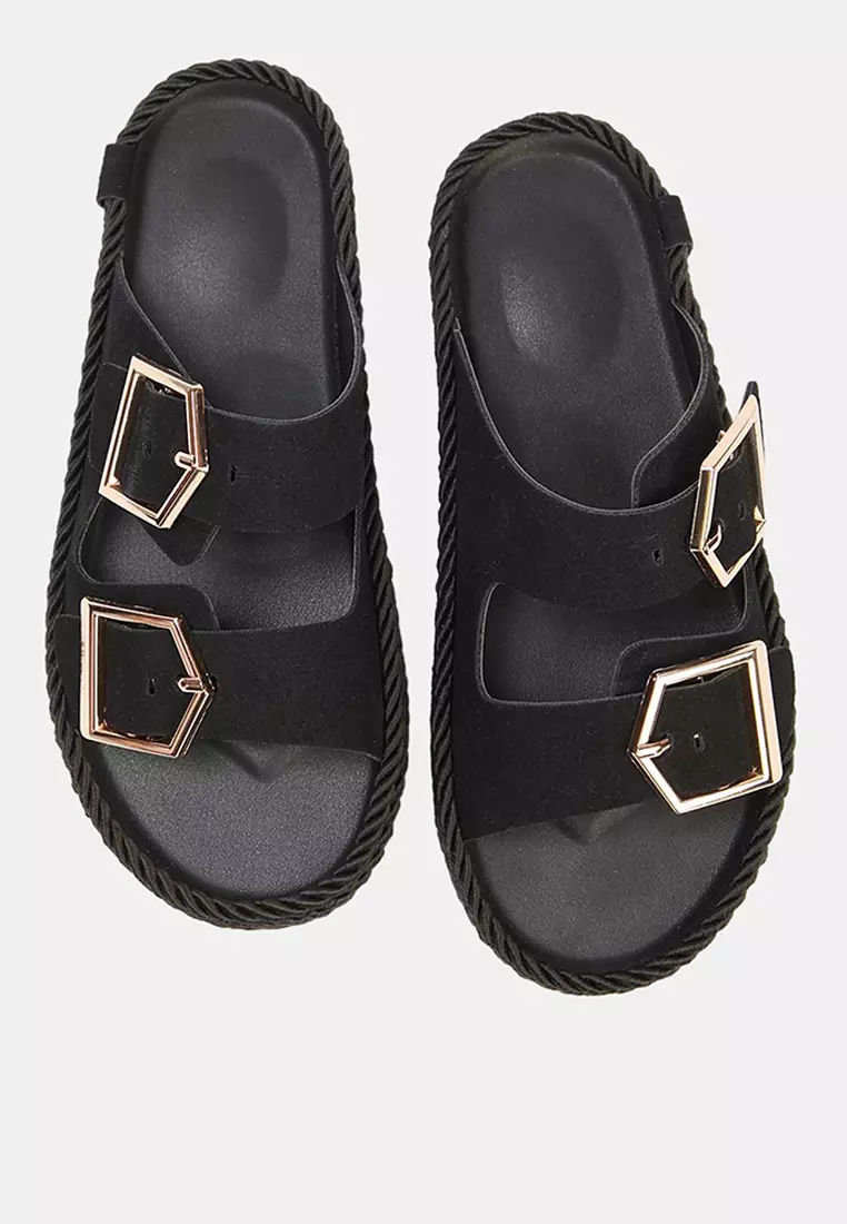 Dual Buckle Sandals