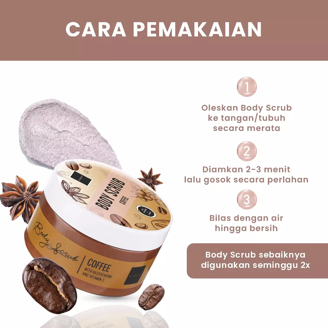 Scarlett Whitening Body Scrub Coffee