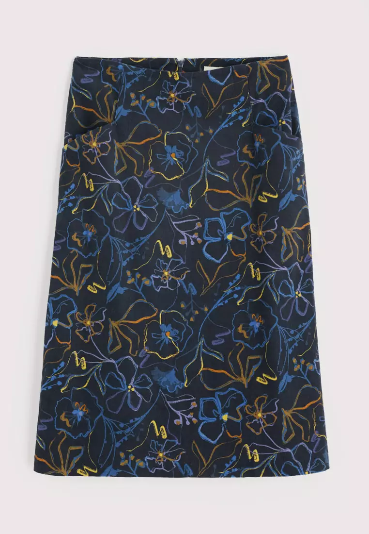 Seasalt Cornwall Navy Forest View Skirt