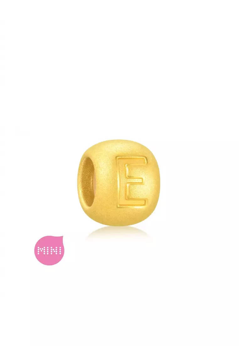 Charme 999 24K Gold Letter E Alphabet Charm 92900C (Bracelet not included)
