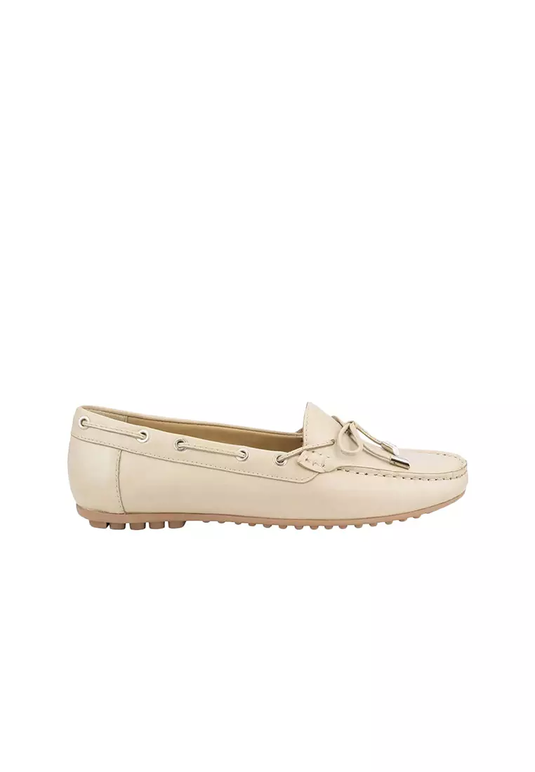 CHRISTIE Bone Moc Toe Loafer