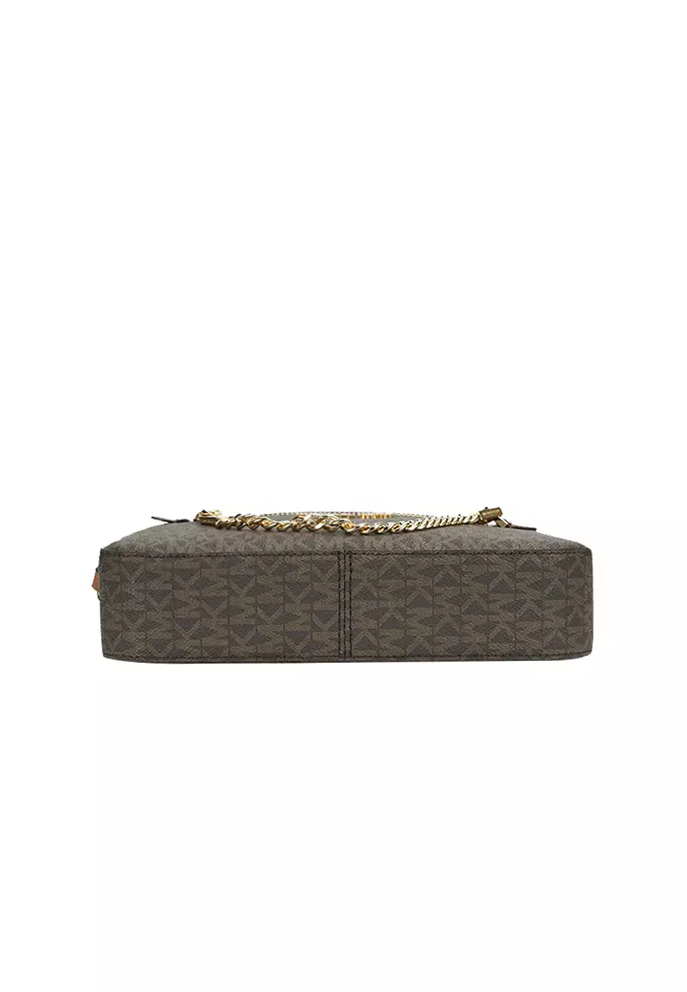 Jet Set Large Logo Crossbody Bag In Brown 35S1GTTC9B