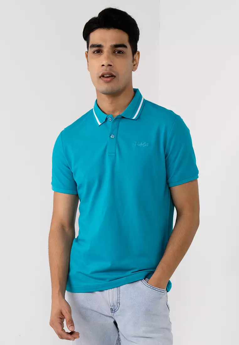Turquoise polo shirt sale