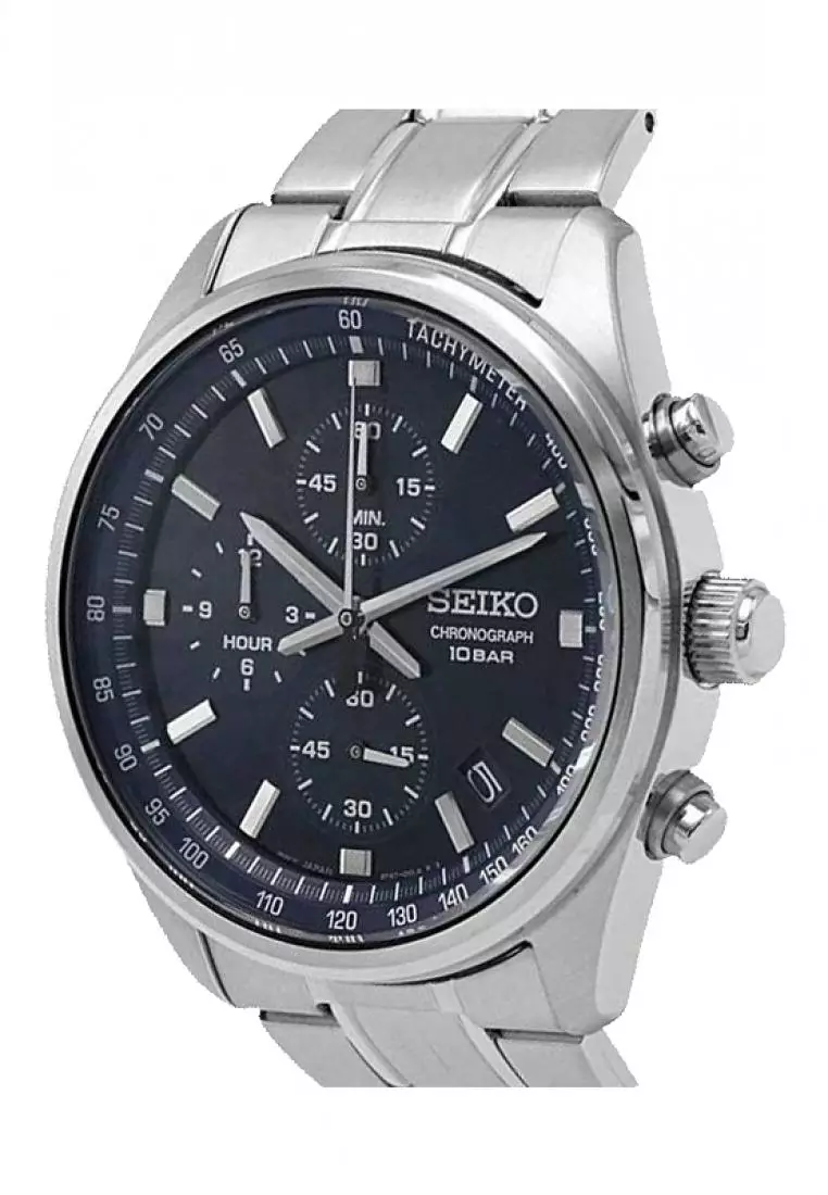 Jam Tangan Pria Seiko Chronograph Original Garansi Resmi SSB377 SSB377P1 Strap Stainless Steel Silver