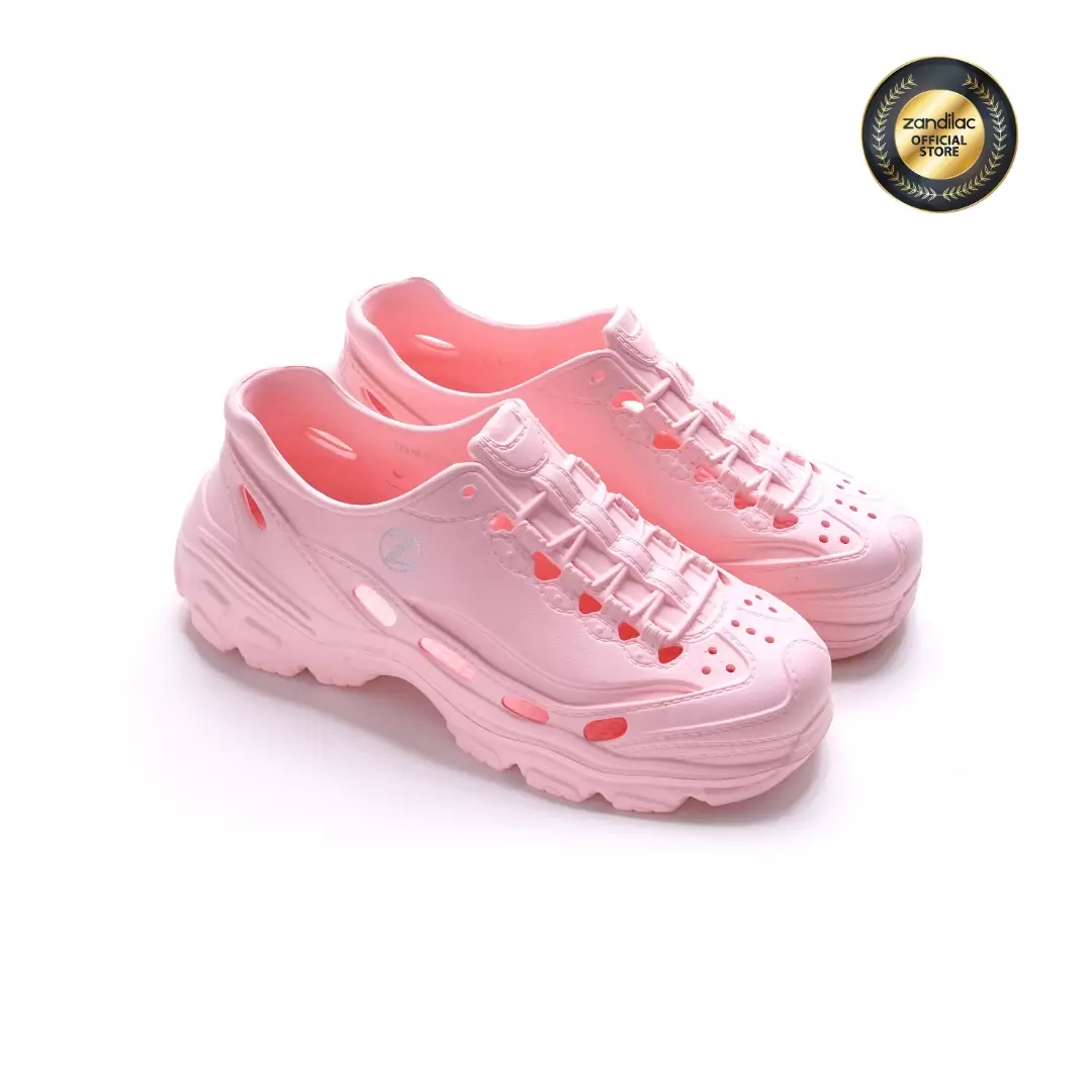 ZANDILAC - SANDAL WANITA DEWASA CH230169WD FULL KARET - MERAH MUDA BLUSH
