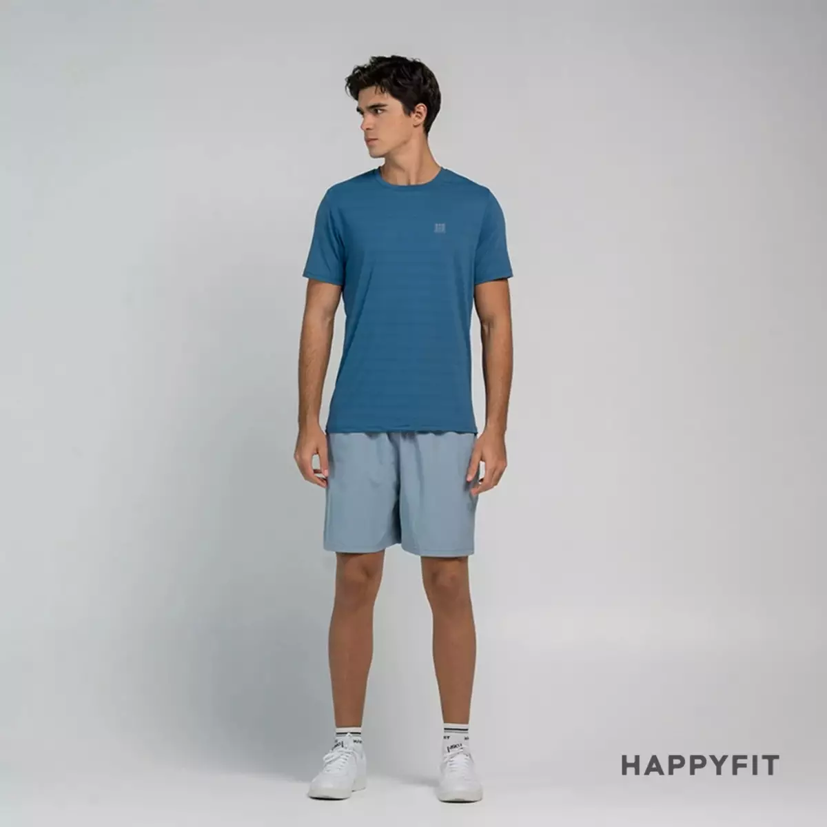 HAPPYFIT Short Men's Basic Running Shark Blue