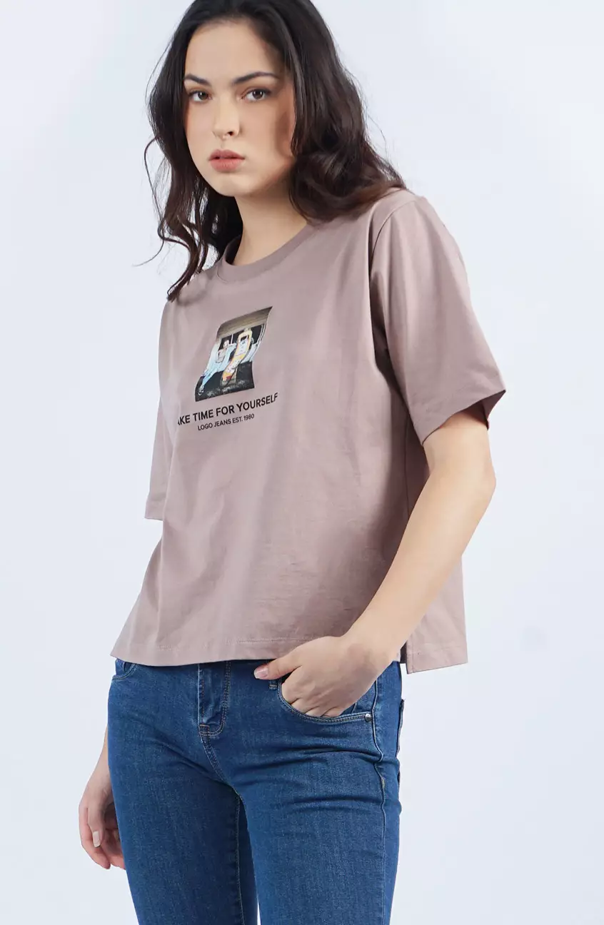 Kaos Wanita Calandra Brown