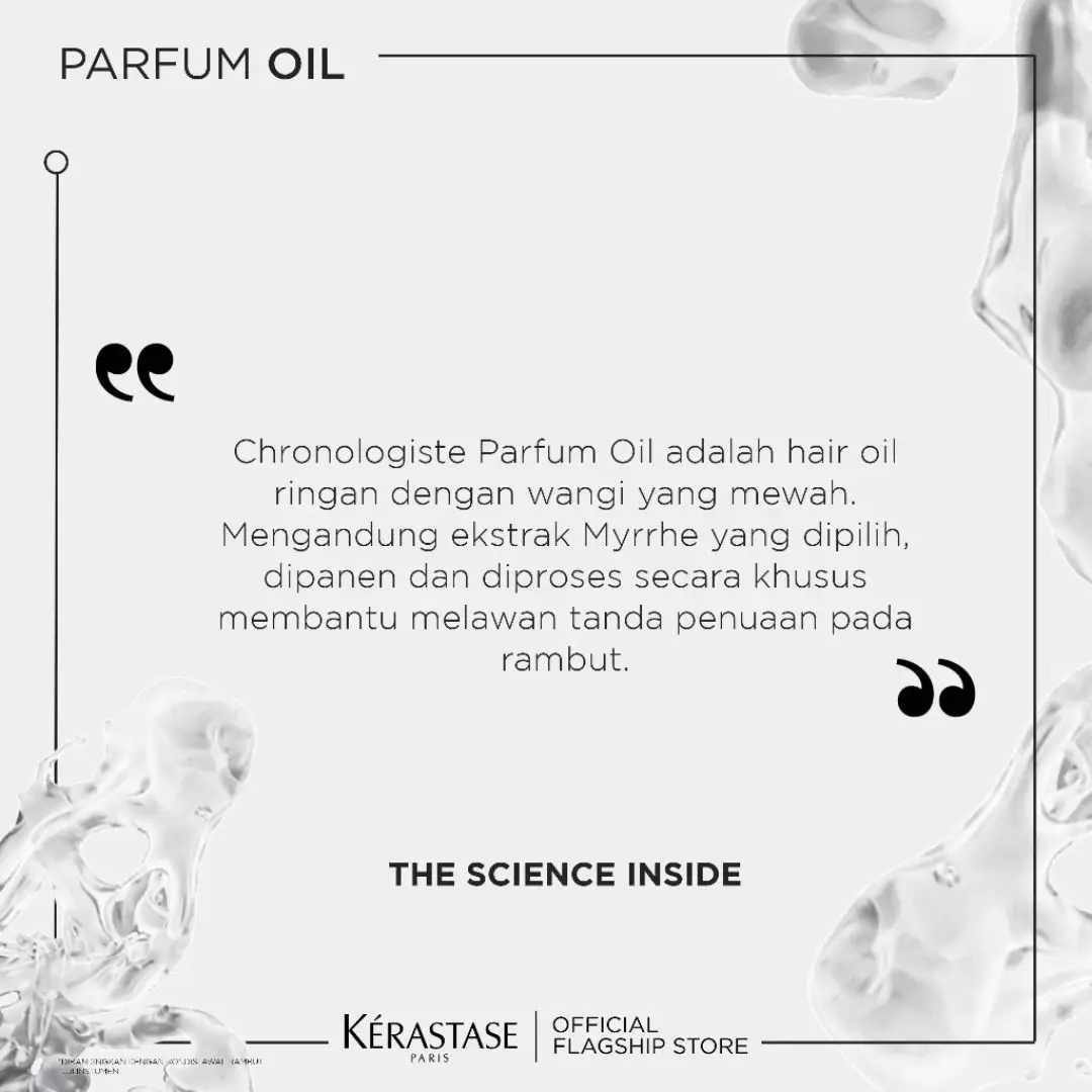 Kerastase Chronologiste Hair Oil 75ml Anti Aging Hair Serum - Serum Rambut untuk Rambut Aging (Rapuh, Kusam, Kaku)