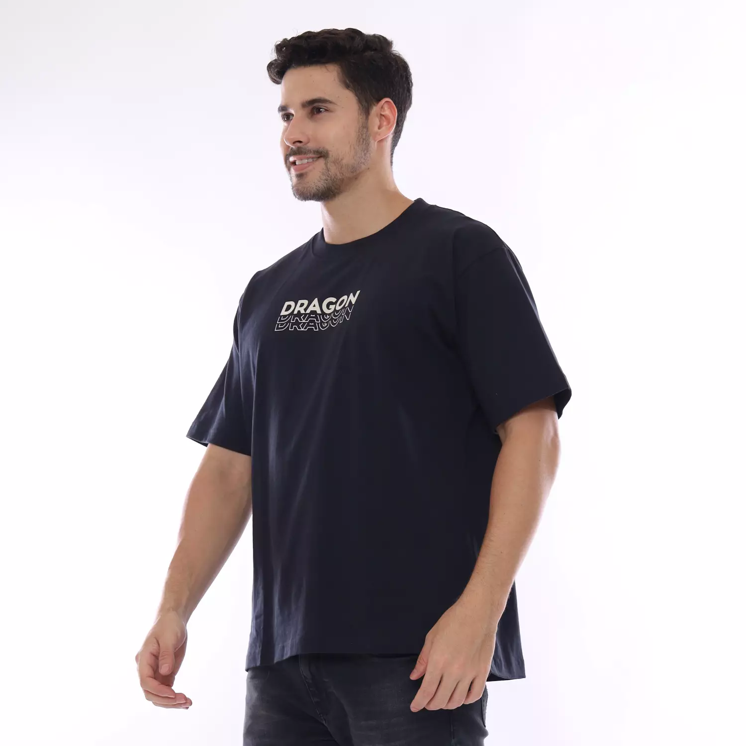 Dragon Kaos Lengan Pendek Pria Drip Oversize Planet Surf