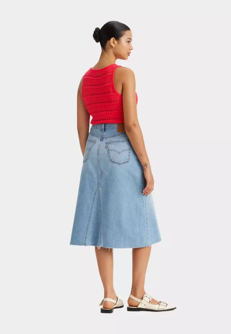 Women's High-Rise A-Line Deconstructed Skirt A9316-0001