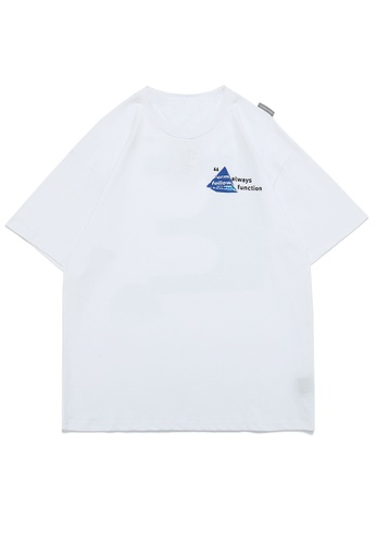 HAPPY FRIDAYS white Trend Printed Short Sleeve T-shirt UP2021 35F6CAAE6D8354GS_1