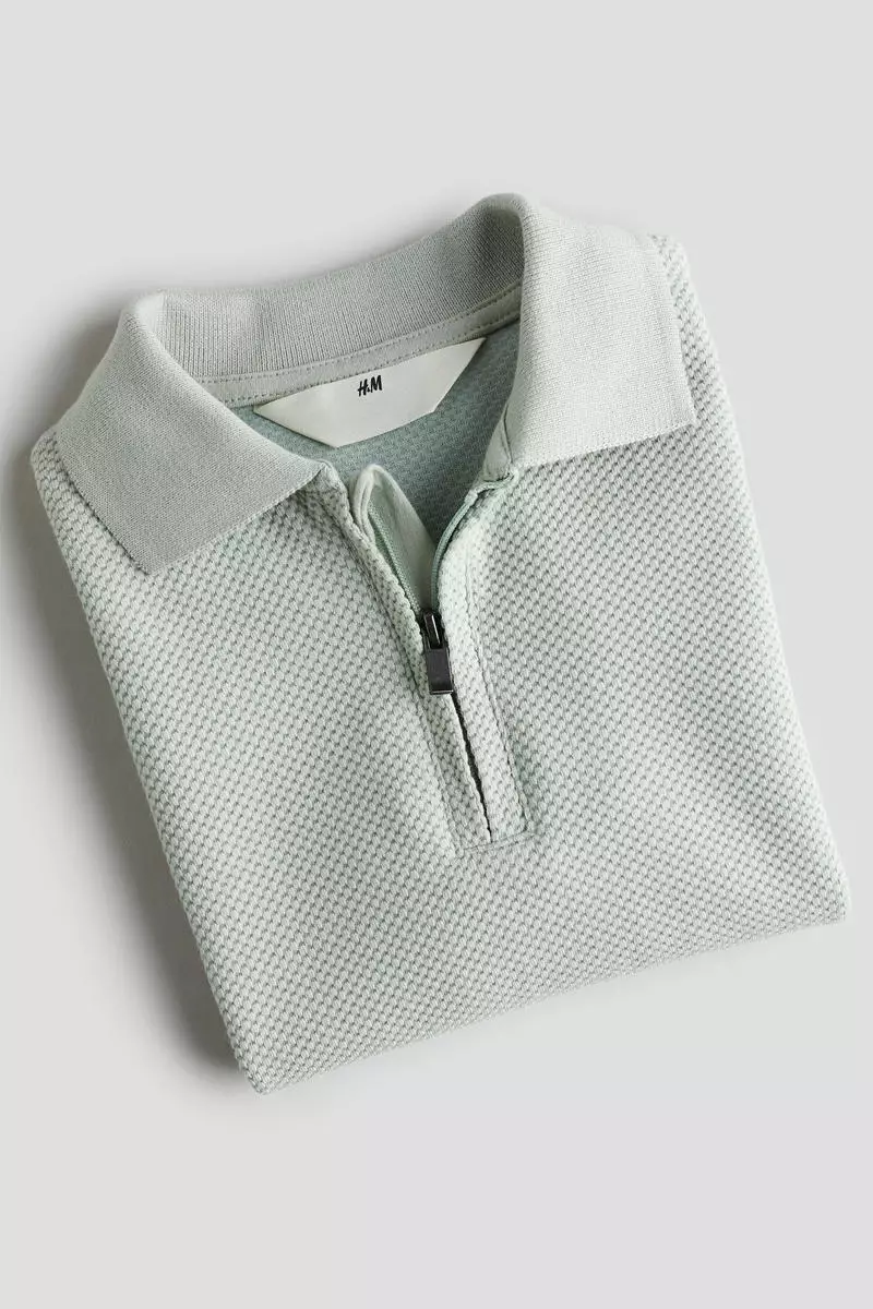 Zip-top polo shirt