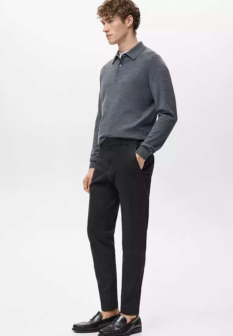 Prato Cropped Tapered Chino Trousers