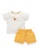 Purebaby Organic white and yellow Chook Top & Shorts Set 0449BKAC65939AGS_1